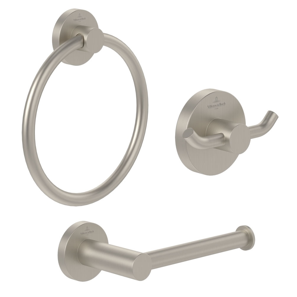 Cutout image of Villeroy & Boch Elements Tender Brushed Nickel Accessory Set